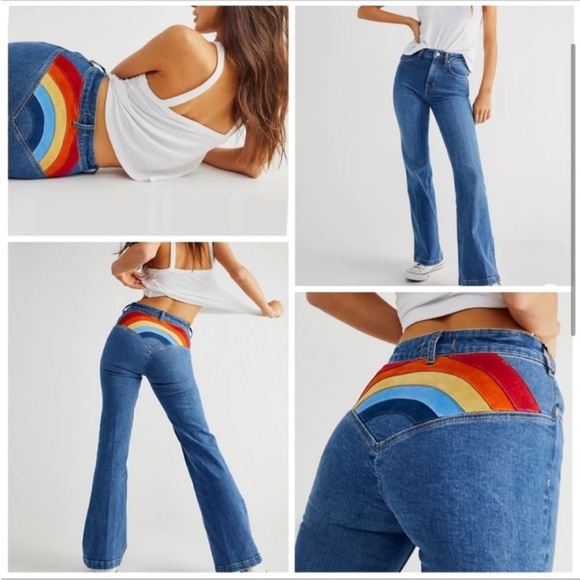 Free people somewhere over the rainbow jeans - Picture 4 of 5